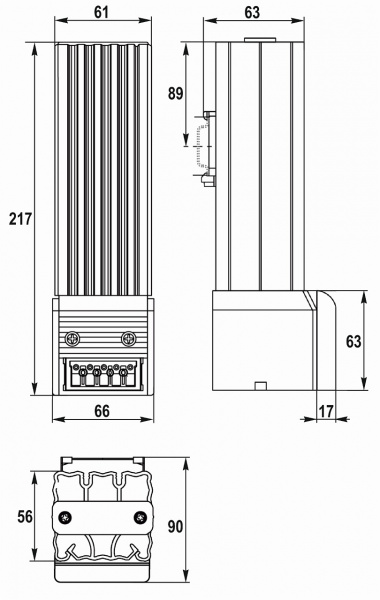 Нагреватель с вентилятором UNISPLIT 402S-300